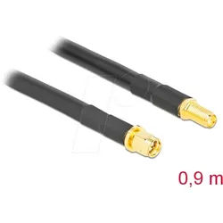 DELOCK 90466 - SMA Stecker zu SMA Buchse LMR/CFD300 0,9 m