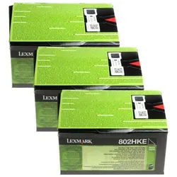 Lexmark 802HKE Corp Toner Black 4K 3 Pack