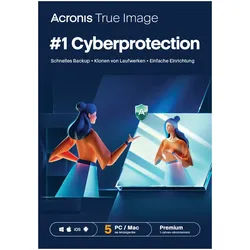 Acronis True Image Premium [5 Geräte - 1 Jahr] + 1 TB Acronis Cloud Storage [5 Geräte - 1 Jahr]