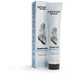 Zahnheld Zahnpasta Nature Minerals vegane Zahncreme für starken Zahnschmelz mit Fluorid, remineralisert den Zahnschmelz, schützt die Zähne, natürlich und vegan