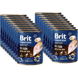 Brit Premium by Nature Fisch mit Fischhaut 18x800g