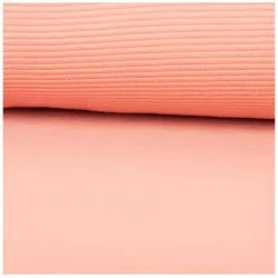 SCHÖNER LEBEN. Stoff Jerseystoff Meterware Rippjersey Ottoman uni coral 1,50m, allergikergeeignet orange