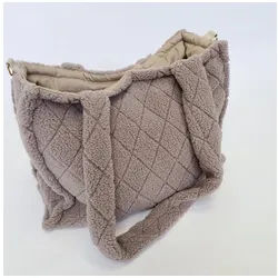 LittleANTunique Kinderwagen-Tasche Wickeltasche I Shopper I Teddy beige I Mommy Bag beige