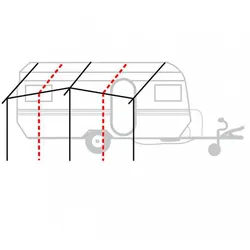 Berger ProFrame Gestänge-Set für Vorzelte, 25 mm Stahl
