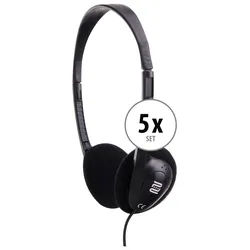 Pronomic KH-10BK Kopfhörer 5x Set