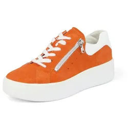 Les sneakers à plateforme en cuir nappa vachett Waldläufer orange