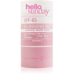 hello sunday the shimmer one mineral glow stick schützender Mineralien-Stick für empfindliche Stellen SPF 45 20 g