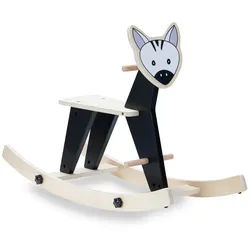 Hauck Schaukeltier , Schwarz, Weiß , Holz , 32.5x55x82 cm , unisex , EN 71 , Fußstützen, Haltegriffe , Spielzeug, Holzspielzeug