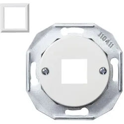 Elso WDE011700 Datensteckdose 1-fach IAE / UAE-EINS, 8(8) mit Zentralplatte, Renova Flush, weiß matt