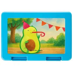 Mr. & Mrs. Panda Butterdose Avocado Geburtstag Design, Pausenbox, Weiß, Überraschung, Snackbox, F, Premium Kunststoff, (Packung), Brot Aufbewahrungsbox Meal Prep Box Frischhaltedose weiß