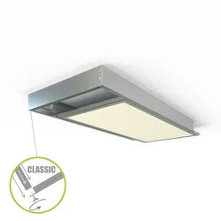 LED Panel Aufbaurahmen Classic 30x60cm silber Aufputz Montagerahmen