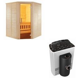 Sentiotec Sauna Komplettset Wellfun Mini | Mini Corner | 3 Pers.