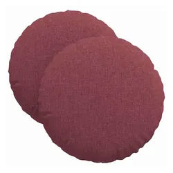 vidaXL Sitzauflage Sitzkissen 2 pcs Weinrot Ø40 x 13 cm Stoff, (2 St) rot