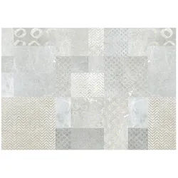 KUNSTLOFT Vliestapete Ornamented Floor 4.41x3.15 m, Halb-matt, lichtbeständige Design Tapete goldfarben|grau 4.41 m x 3.15 m