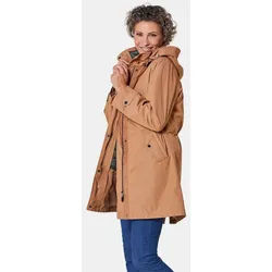 GOLDNER Funktionsjacke Kurzgröße: Kapuzenjacke mit 3-in-1-Funktion Windbreaker mit integrierter Steppweste, Stehkragen und Langarm braun 24