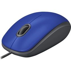 Logitech M110 Silent (Kabelgebunden), Maus, Blau