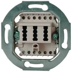 Kopp 33369391 TAE-Telefonanschlussdosen- Sockel Unterputz 3x6p NFF-Cod. weiß