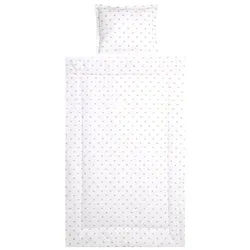 Lorelli Kinderbettwäsche 3-teilig, Decke 140 x 95 Kissen 43 x 35 Laken 150 x 100 weiß beige
