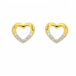 Adelia ́s Paar Ohrhänger Damen Goldschmuck, mit Zirkonia Goldschmuck für Damen goldfarben