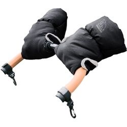 Heitmann Felle Kinderwagen-Handwärmer Eisbärchen Copy, Handschuhe für den Kinderwagen, Handmuff mit praktischen Druckknöpfen grau
