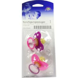 Beruhigungssauger Kirsch Latex 0-6M Bicolor-Pink 2 ST