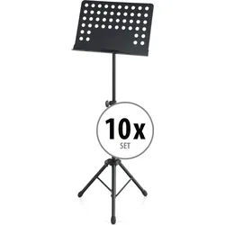 Pronomic OS-01P Orchesterpult Lochblech mit Notenklemmen 10x Set