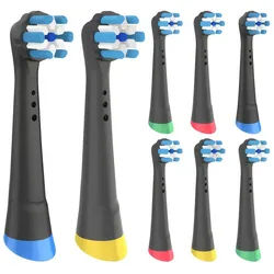 Athlix Aufsteckbürsten 8x Aufsteckbürsten Kompatibel mit Oral B IO - Ersatzbürsten, kompatibel mit Oral B IO Serie 3/4/5/6/7/8/9/10 schwarz