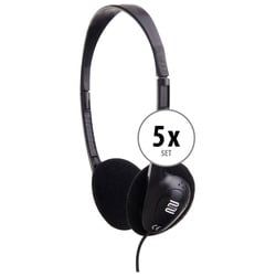 Pronomic KH-10BK Kopfhörer 5x Set