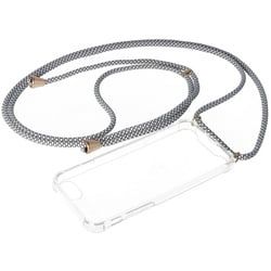 Necklace Case passend für Apple iPhone 7, iPhone 8, Smartphonehülle mit Kordel grau,weiß zum Umhängen