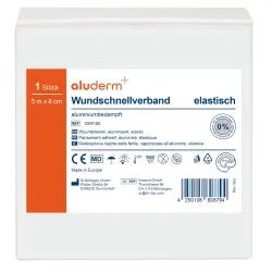 Söhngen aluderm® -aluplast Wundverbandpflaster, 5 m x 8 cm, Elastischer gerollter Wundschnellverband, 1 Packung = 5 Meter