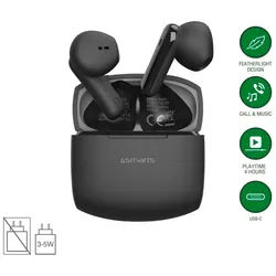 4smarts 4smarts Wireless Headset SkyBuds Air Bluetooth-Kopfhörer (Freisprechfunktion) schwarz