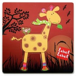 Label Steckpuzzle 1 St gelb