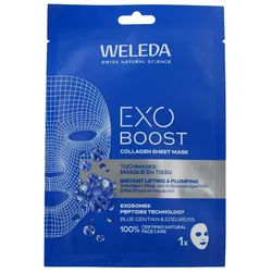 WELEDA Tuchmaske WELEDA Exo Boost Collagen Tuchmaske blauer Enzian