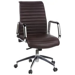 Chefsessel Aspera Silberfarben/Dunkelbraun