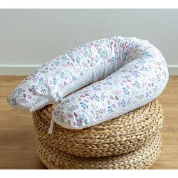Loolay Seitenschläferkissen WAFFELPIQUE Blumen Schwangerschaftskissen Schlafen Kissen Stillkissen, M/ L oder L/ XL KISSEN + Bezug / 6 MUSTER Auswahl: Waffelstoff Waffelpique/ Türkis BLUMENWIESE Braun, Blau, Rosa, Gelb, Weiß, 170 o.190 cm Kissen. PREMIUM Geschenk für Schwangern Seitenschläfer, LOOLAY® - 100% Europäische Stoffe und Kleinserien-Nähen! rosa L/ XL