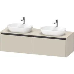 Duravit Ketho.2 Konsolenwaschtischunterbau wandhängend Taupe Supermatt 1600x550x459 mm - K24889B8383 K24889B83830000