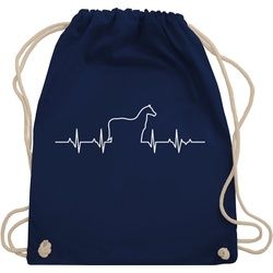 Shirtracer Turnbeutel Herzschlag Pferd I Geschenk Pferde I, Pferd blau