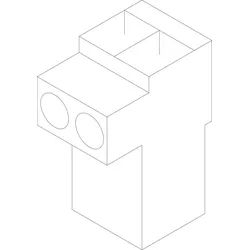 BOSCH Ersatzteil TTNR: 54912651 Anschlussklemme 2-polig braun VF