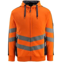MASCOT Corby Kapuzensweatshirt mit Reißverschluss SAFE SUPREME Hi-vis Orange / Schwarzblau 4XL - 50138-932-14010-4XL - Hi-vis Orange / Schwarzblau