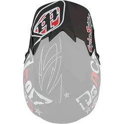 Troy Lee Designs GP Anarchy Helmschirm, schwarz-weiss-rot für Männer