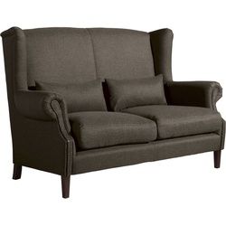 Max Winzer Flora Sofa 2-Sitzer Flachgewebe braun