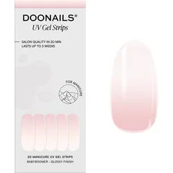 DOONAILS UV Gel Strips Babyboomer - weiß|rosa
