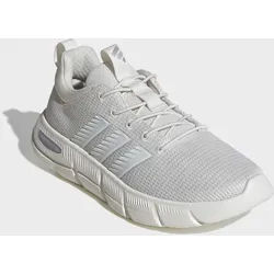 Walkingschuh ADIDAS SPORTSWEAR "CLOUDFOAM FLEX - ELASTIC LACES", Damen, Gr. 38,5, chalk weiß, core weiß, matte silber, Textil, Schuhe Walkingschuh
