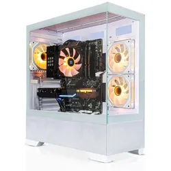 SYSTEMTREFF AMD Ryzen 7 8700F mit AMD Radeon RX 9060 XT 16GB Gaming-PC (AMD 8700F 8700F, Radeon RX 9060 XT, 32 GB RAM, 1000 GB SSD, Luftkühlung) weiß