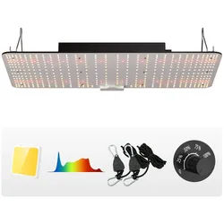 VEVOR 200W Dimmbar Pflanzenlampe 30x40x12cm LED Pflanzenlampe 544x Samsung 281B Vollspektrum 26000lm Lichtstrom Wachstumslampe 760nm Infrarot-Wellenlänge Pflanzenlicht Gewächshaus Anbauzelt Balkon