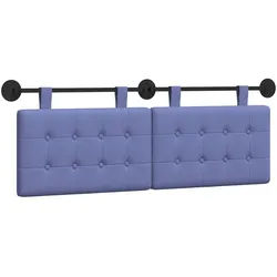 vidaXL Bett Hängendes Kopfteil Jeans blau Stoff (1-tlg) blau