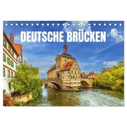 CALVENDO Wandkalender Deutsche Brücken (Tischkalender 2026 DIN A5 quer), CALVENDO Monatskale 21.0 cm x 1 cm x 14.8 cm