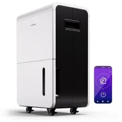 Klarstein Luftentfeuchter DryFy Grand Smart 55 Luftentfeuchter, elektrisch 55l/d 8 L Wasser Tank Wifi App weiß