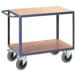 ROLLCART Tischwagen mit 2 Ladeflächen blau, 135x92x80 cm