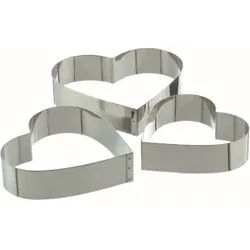 SCHNEIDER Tortenring, Herz, Backring aus Edelstahl, Materialstärke: 1,2, 180 mm, Höhe: 50 mm